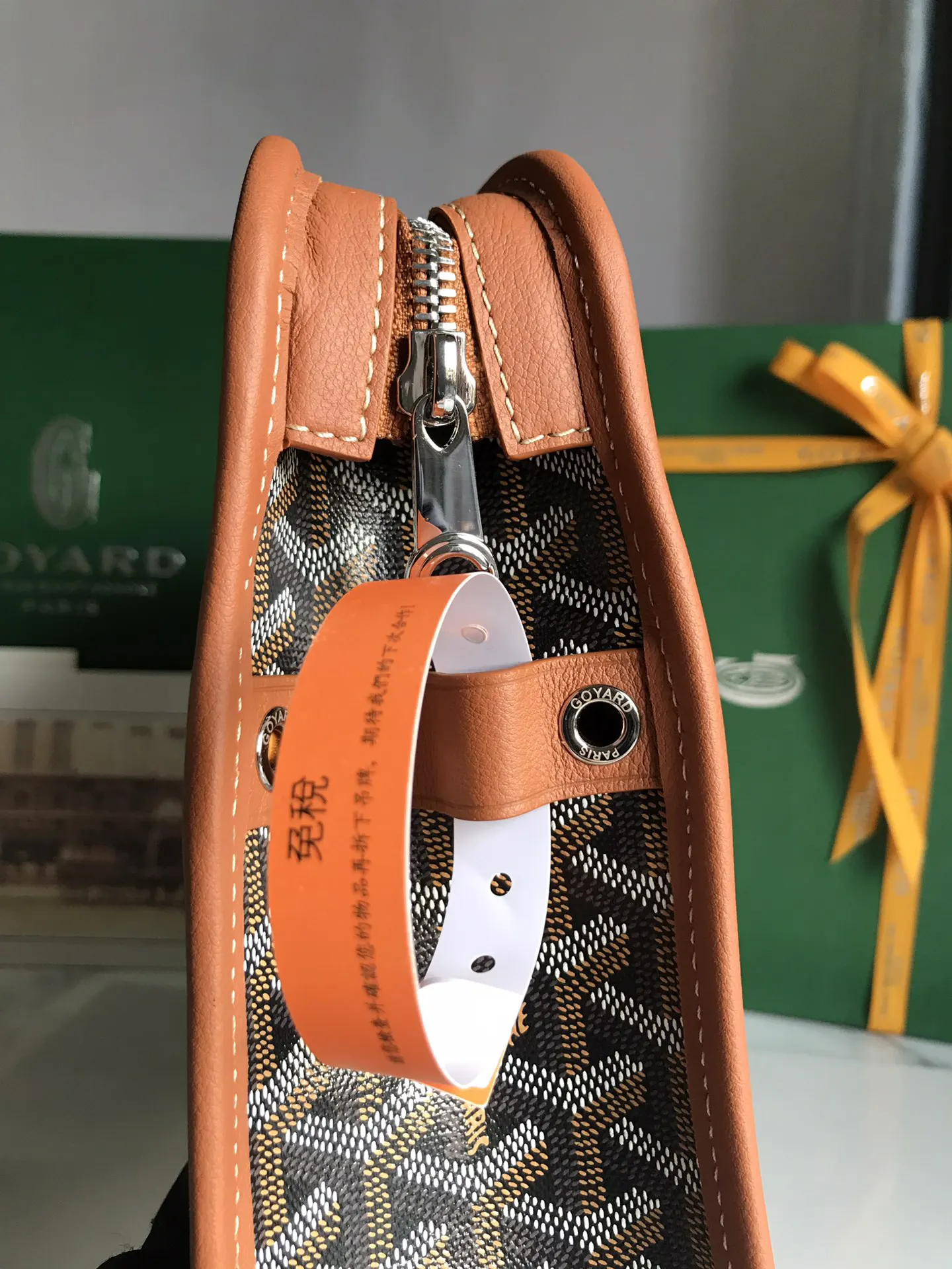 Goyard 黃色 牛皮 手拿包 精致手拿款