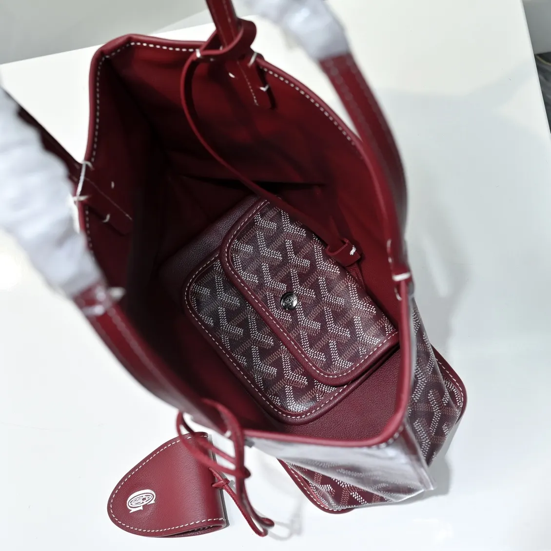 Goyard 牛皮 高 戈雅双面mini 王菲同款购物袋 头层牛皮 托特包 大容量托特款