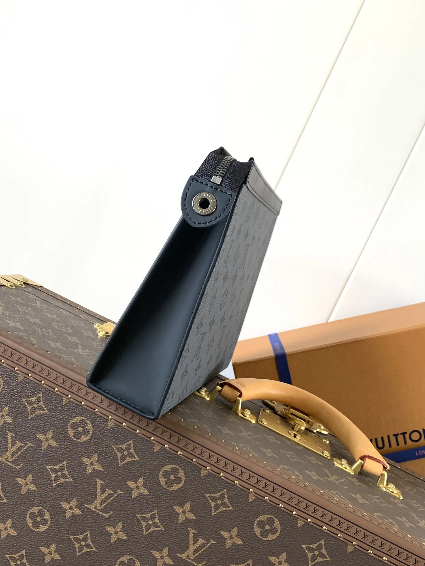 Monogram Clutch Bag Leather