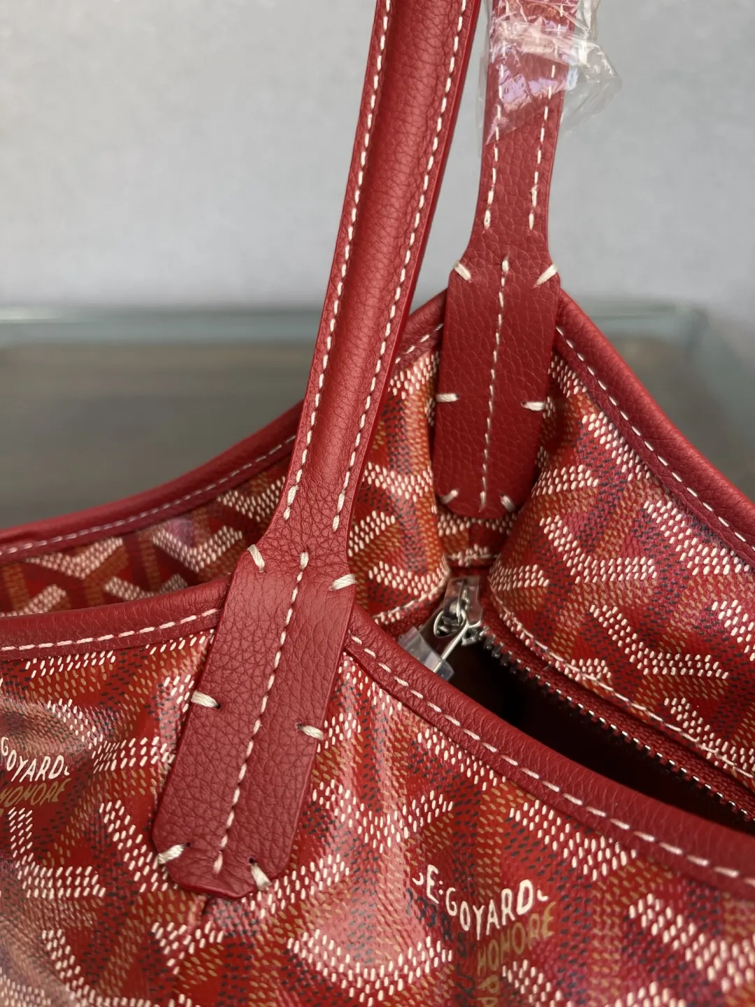 Goyard Red Hobo Shoulder Bag Vintage Image 9 Goyard Red Hobo Shoulder Bag Vintage Image 9