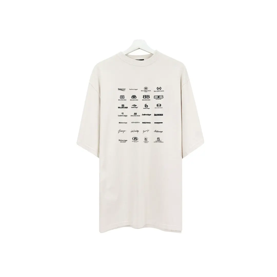 Balenciaga 米白 純棉 Logo 短袖T恤(數字2) Balenciaga 米白 純棉 Logo 短袖T恤(數字2)