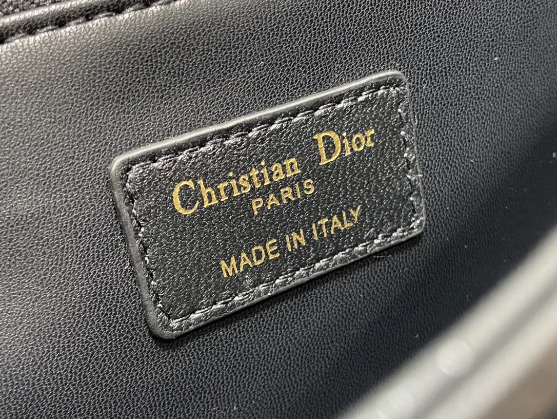 Dior 黑色羊皮手拿包 晚宴手拿