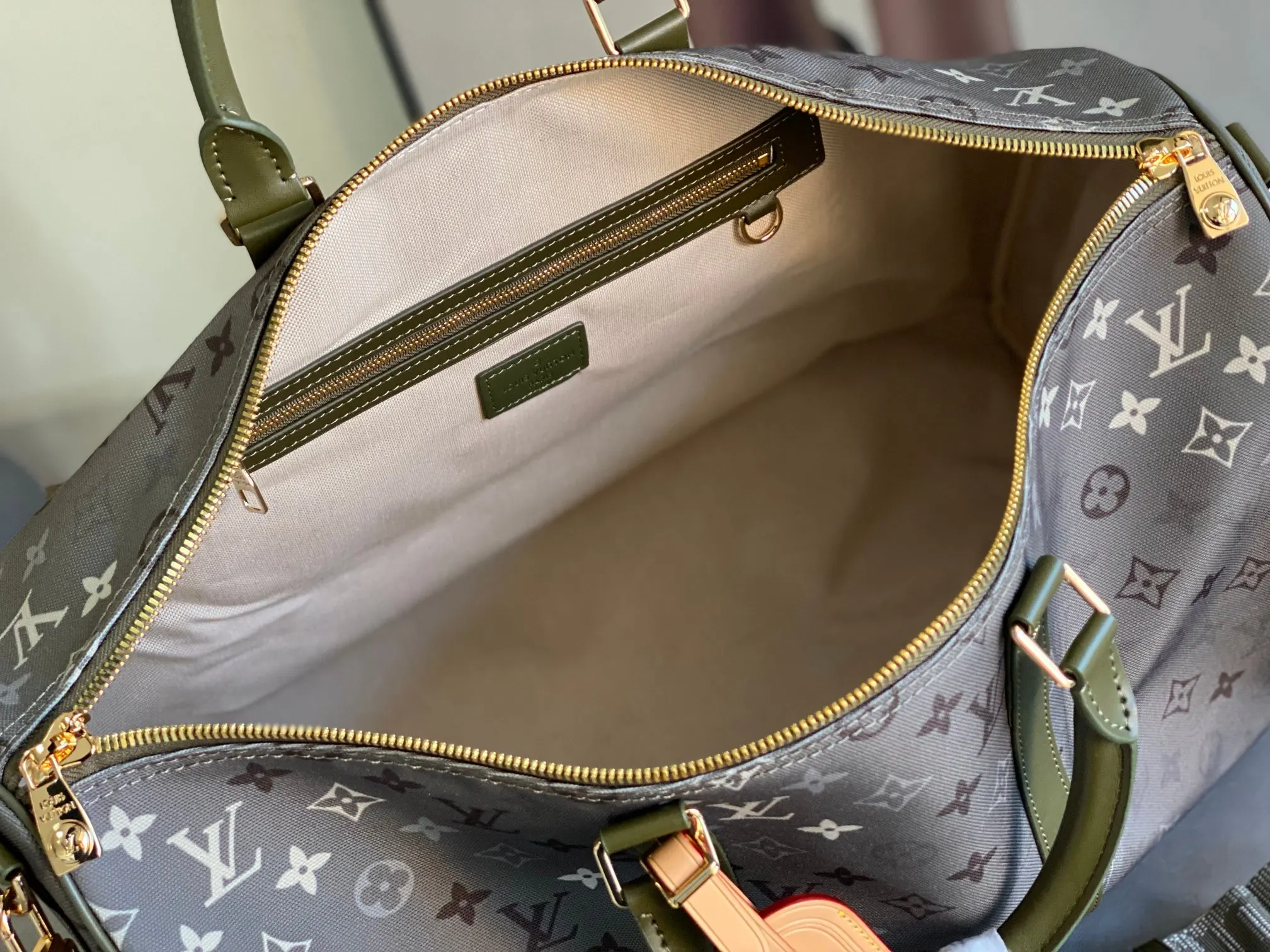 Keepall 金色 牛皮 旅行袋 大容量旅行款