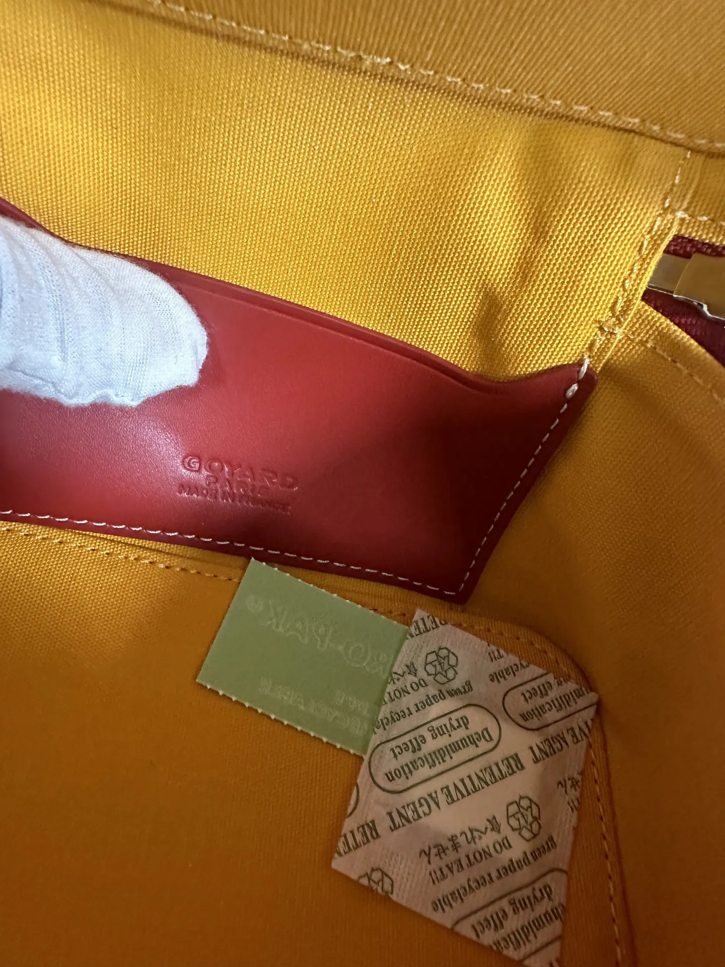 Goyard 黄色 小牛皮 化妆包 便携收纳款