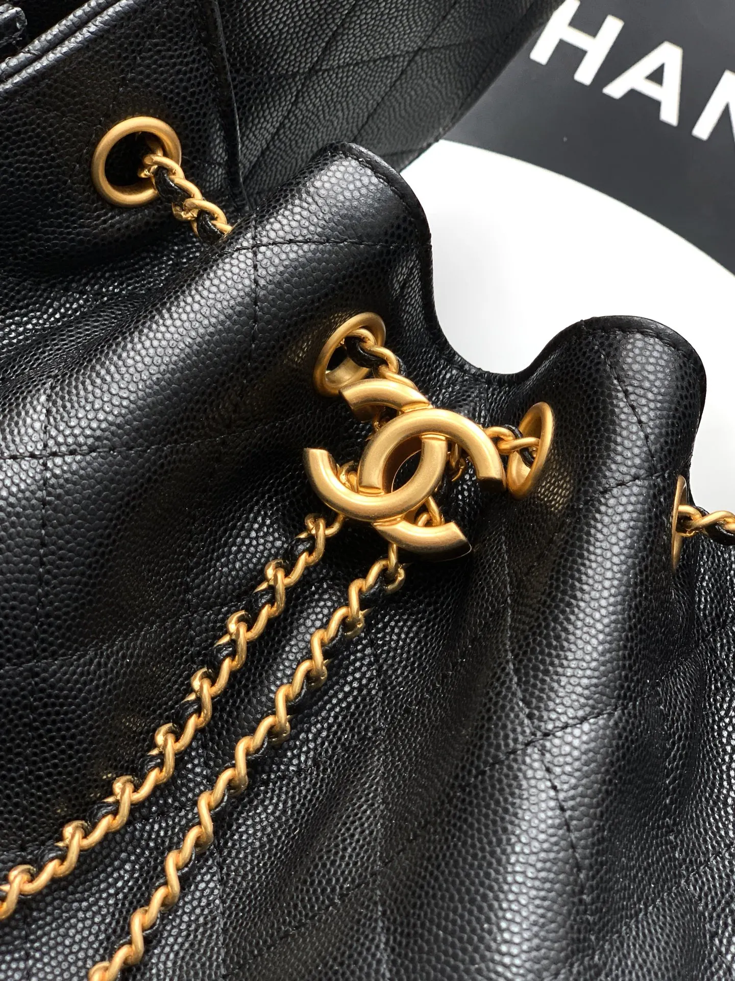 CHANEL Hobo 黑色 牛皮 腋下包 复古腋下背款