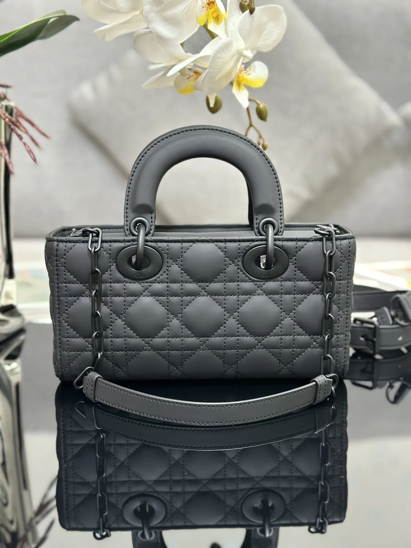 Dior Black Chain Bag Leather