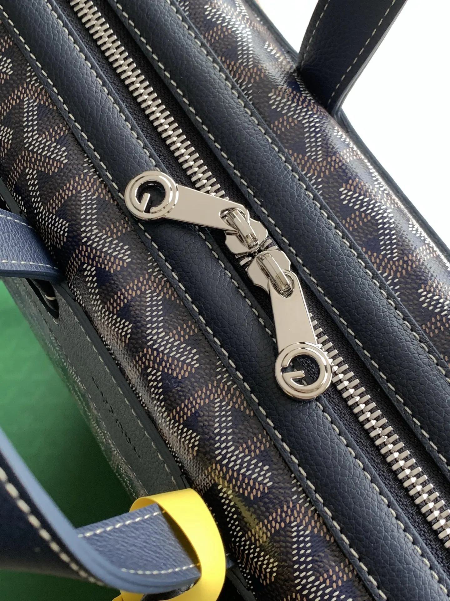 Goyard Black Brown Backpack Leather