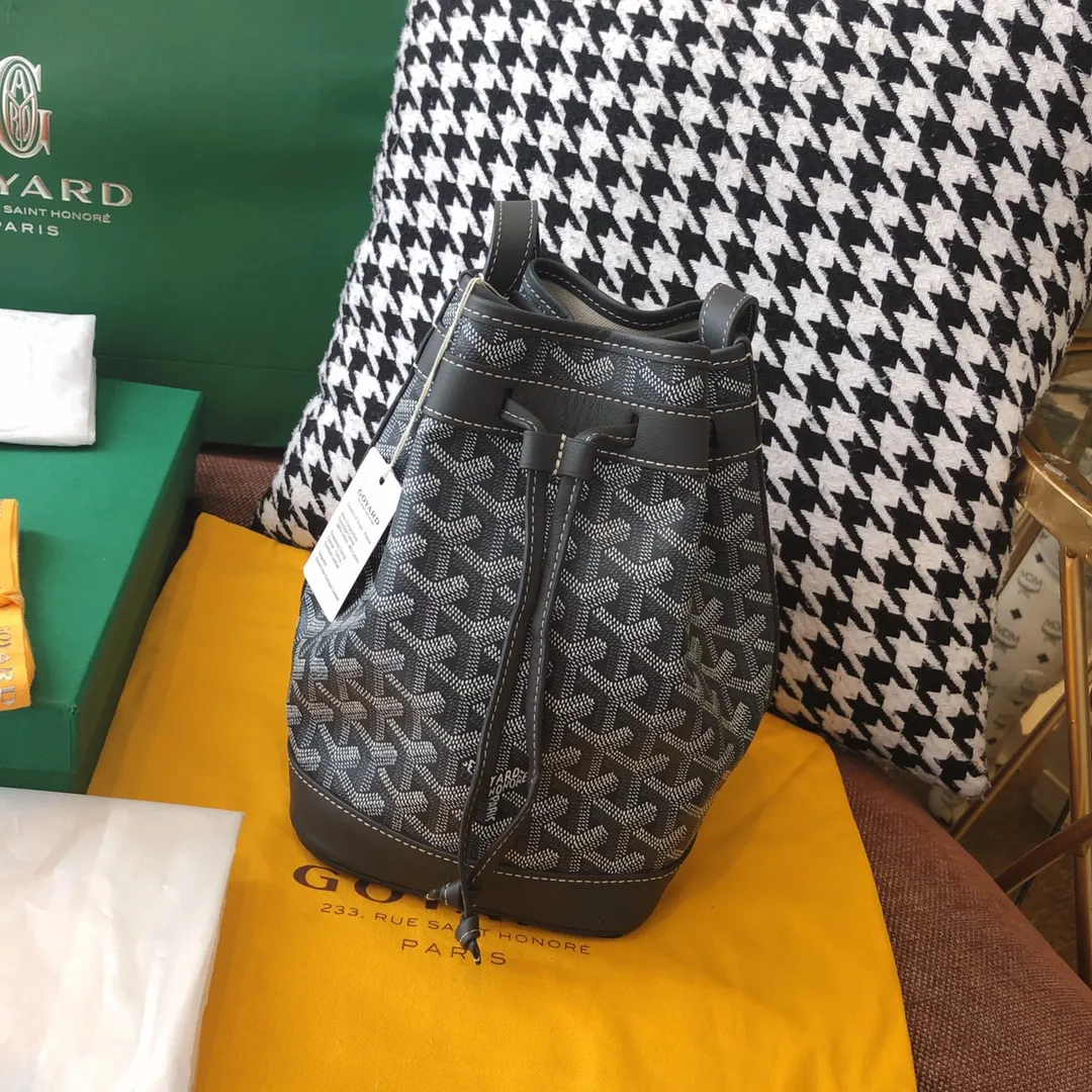 Goyard 老花 灰色 帆布 水桶包 休閒水桶款