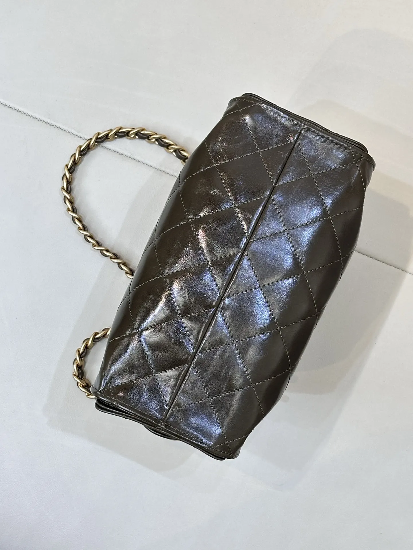 Chanel Black Leather Bucket Bag