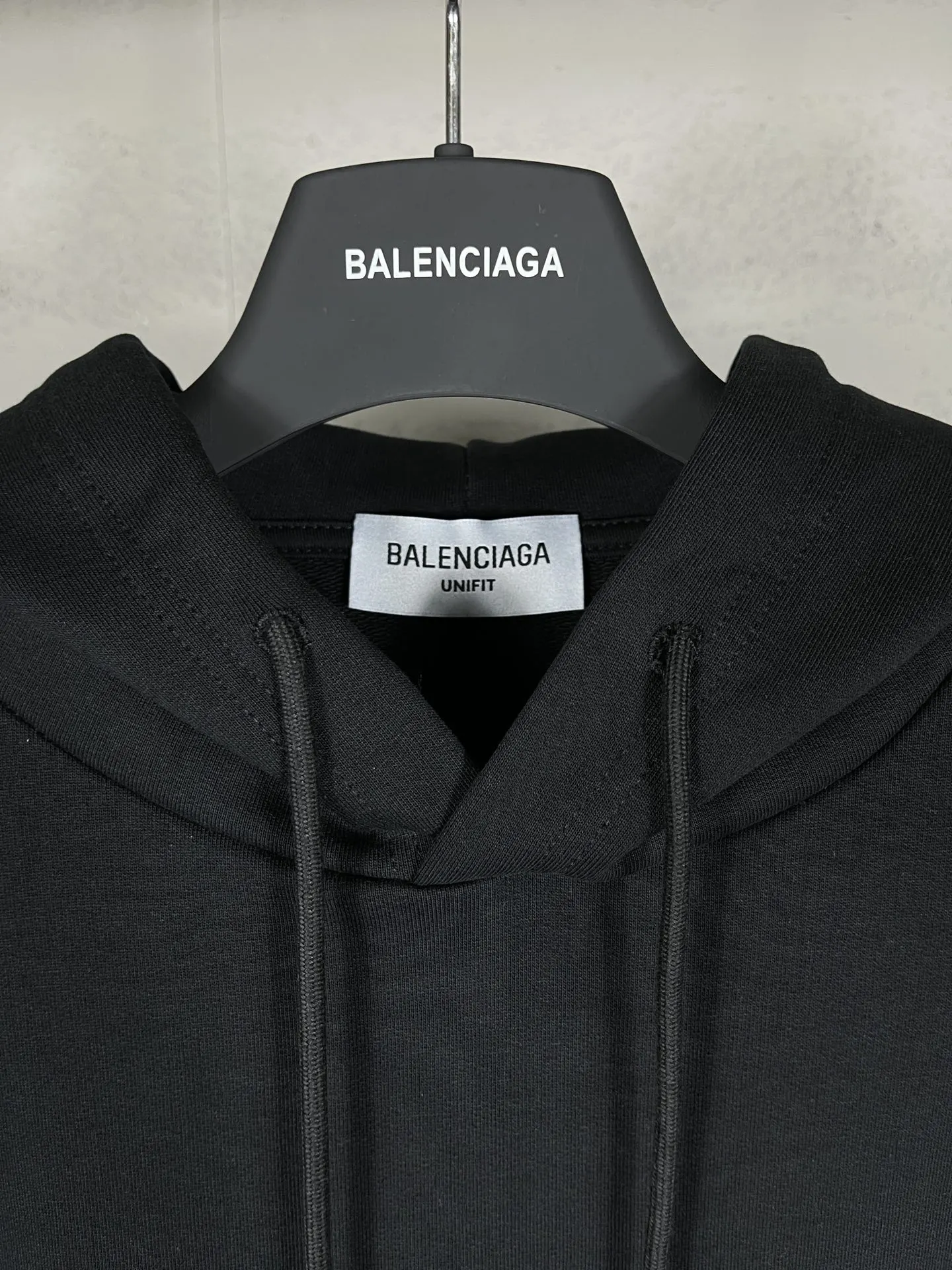Balenciaga Logo Hoodie Sweatshirt Black