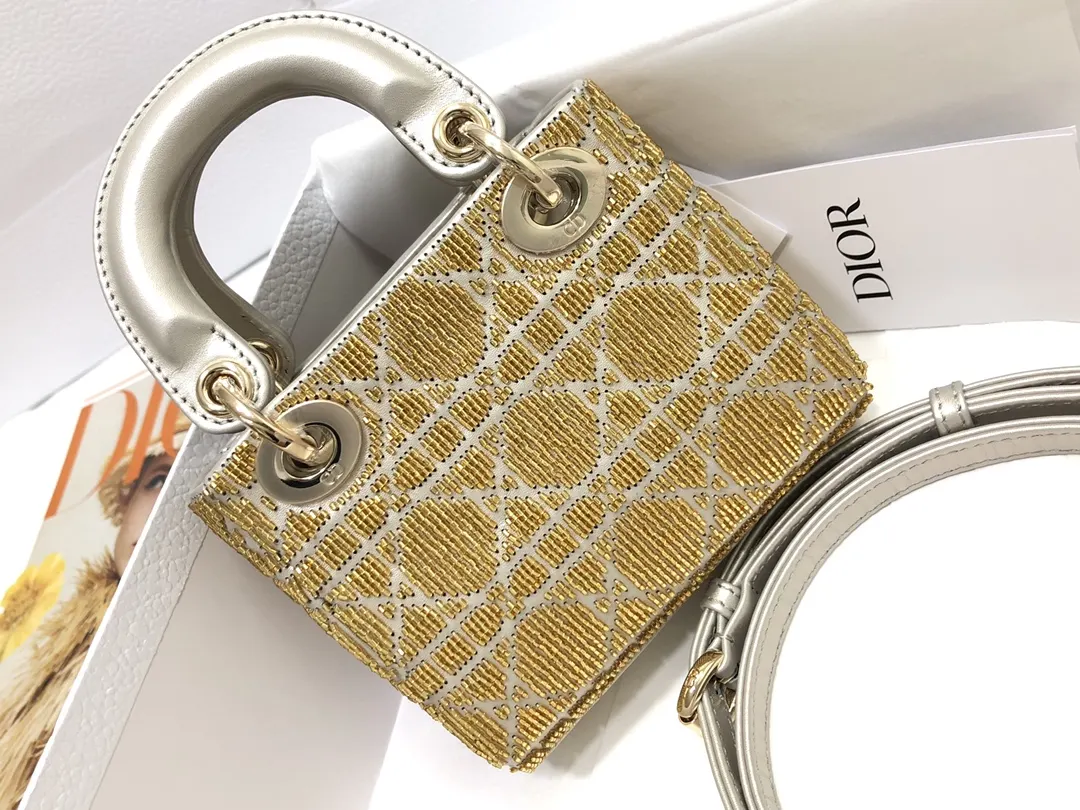 Dior Lady 白色 羊皮 收納包 旅行收納款