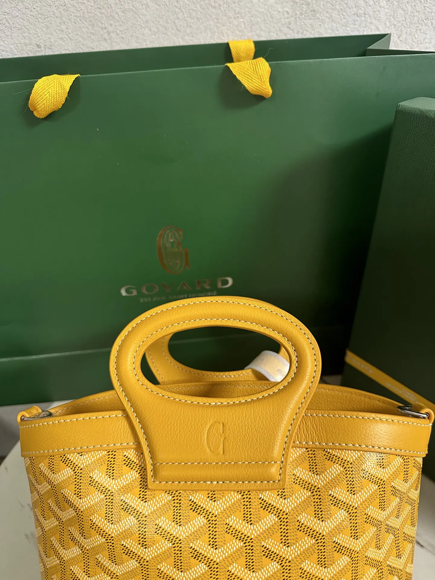 Goyard Yellow Shoulder Bag Leather