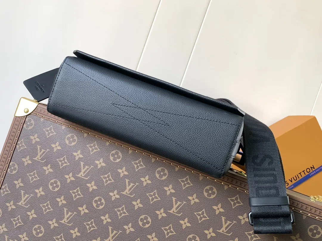 Louis Vuitton Black Blue Organizer Pouch Travel Leather