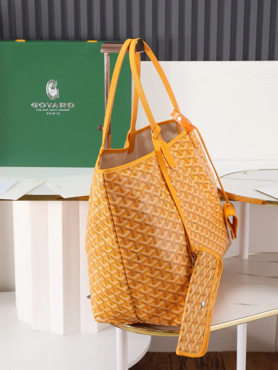 Goyard Hobo Shoulder Bag Vintage Canvas