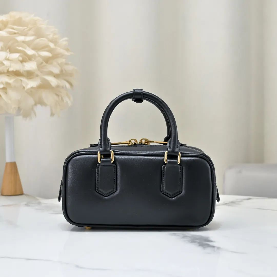Black Top Handle Bag Commuter Leather