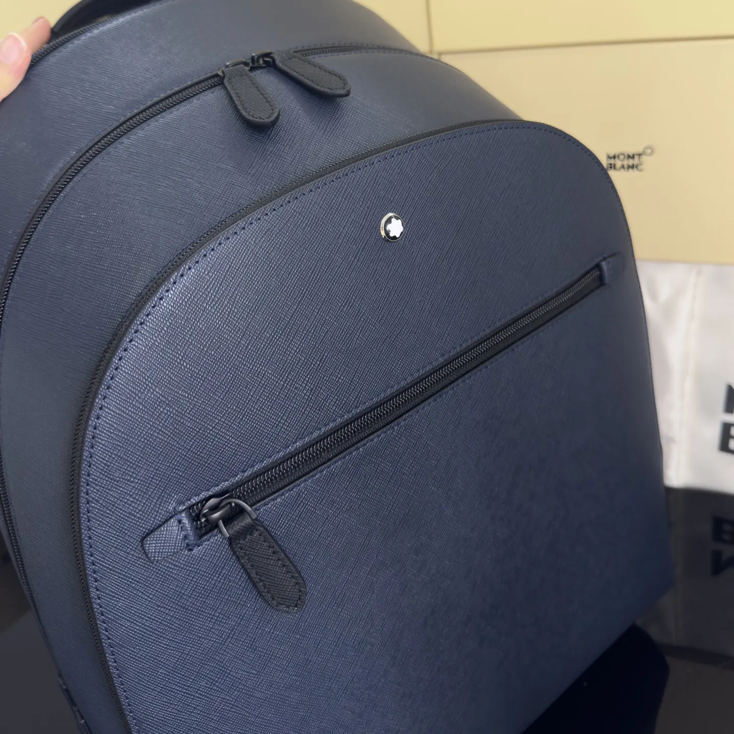 Blue Backpack Leather