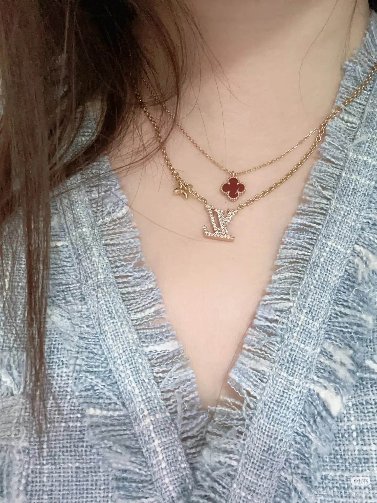 Louis Vuitton 满钻 项链 精致锁骨链
