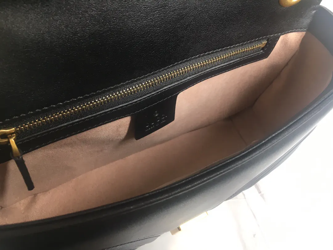 Gucci Marmont 牛皮链条包 单肩斜挎