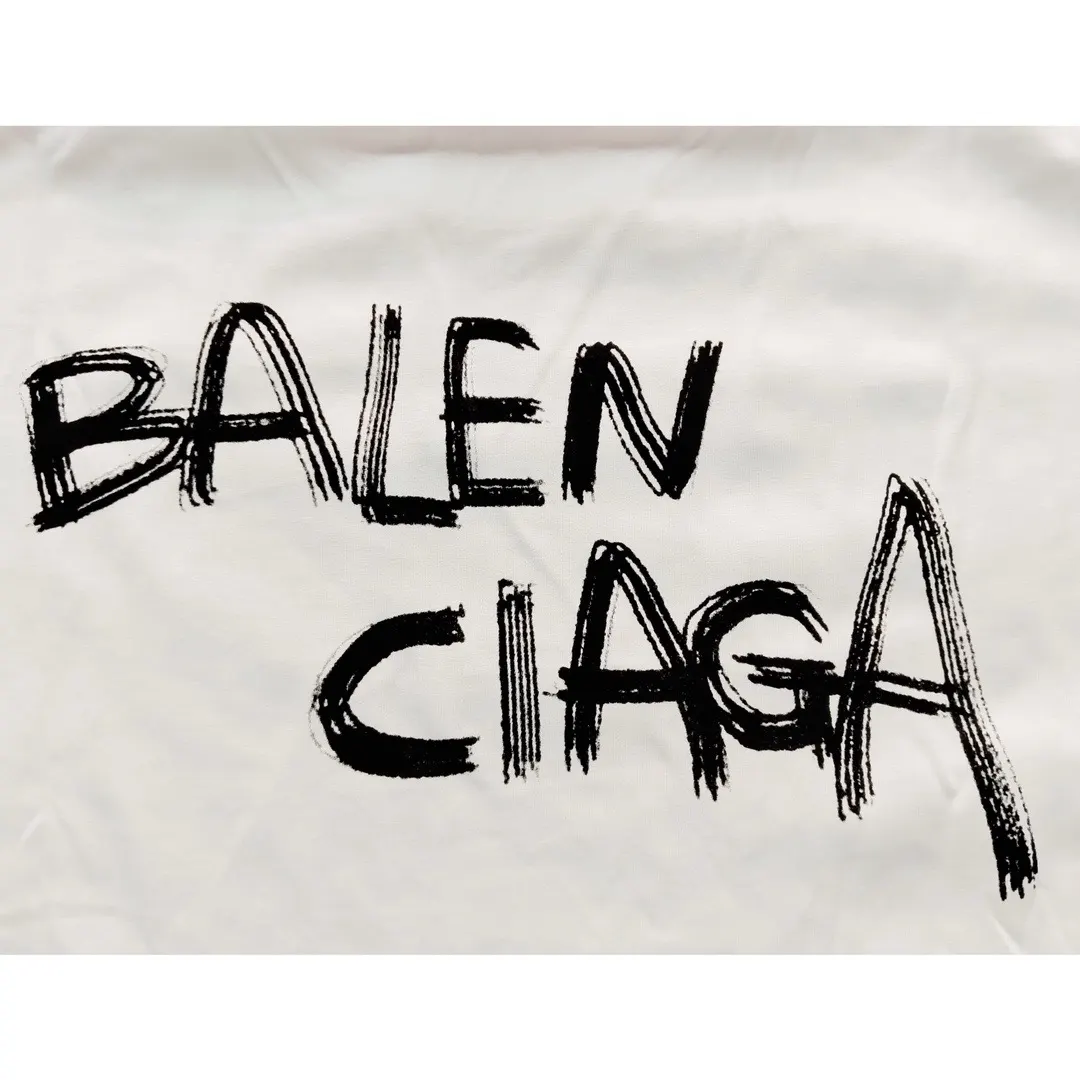 Balenciaga 白色 Logo 印花 短袖T恤