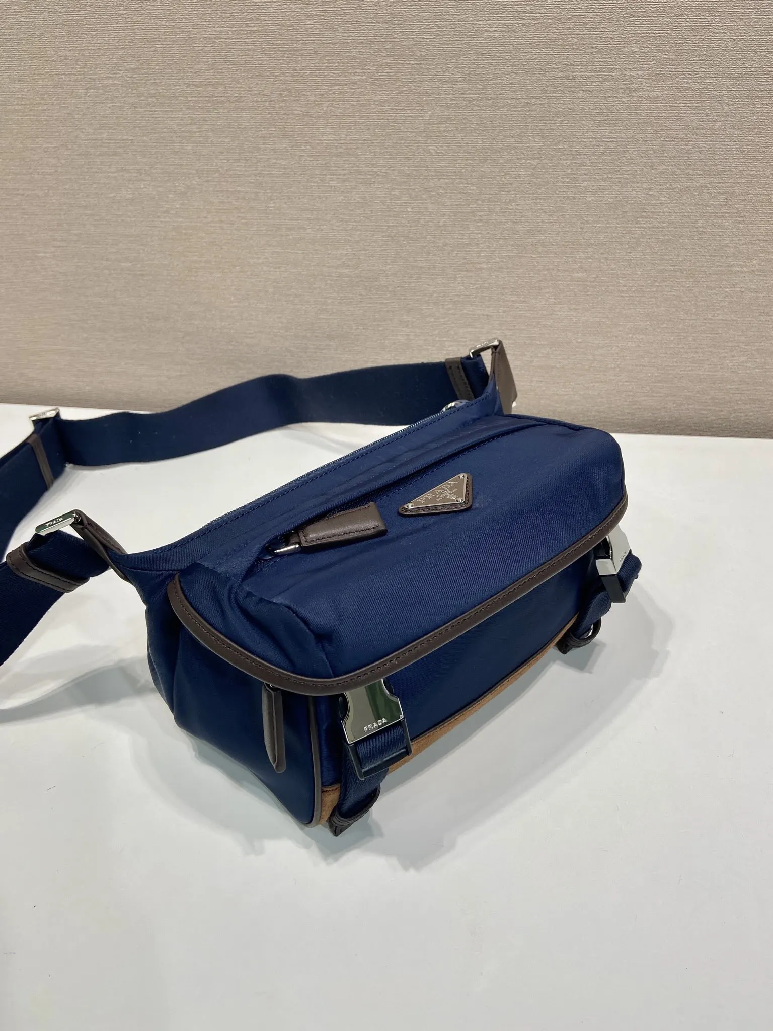 Prada Re-Nylon Mini Leather Crossbody Bag