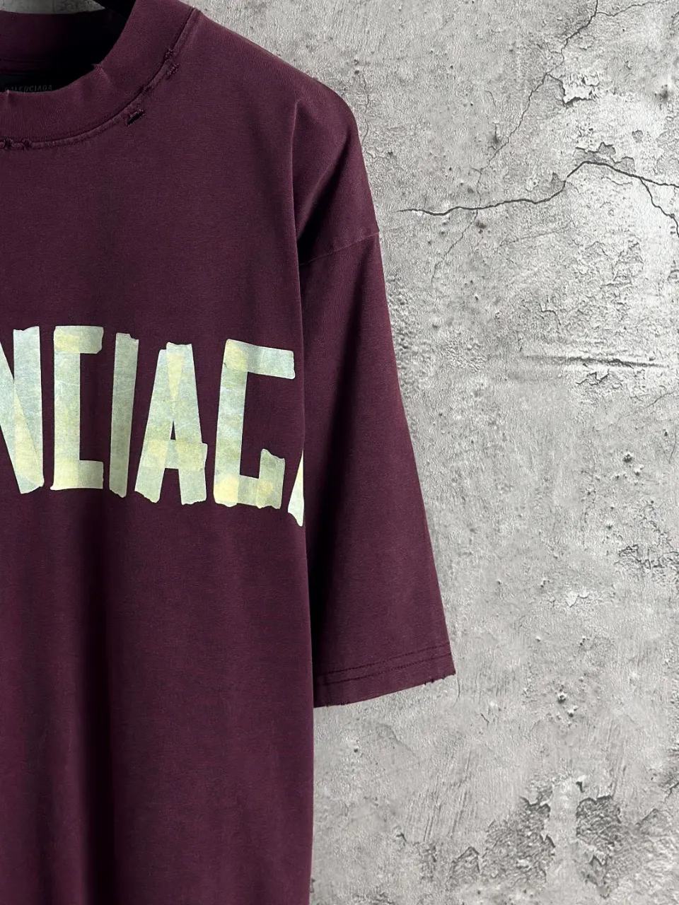 Balenciaga Red Short Sleeve T-Shirt Street Casual