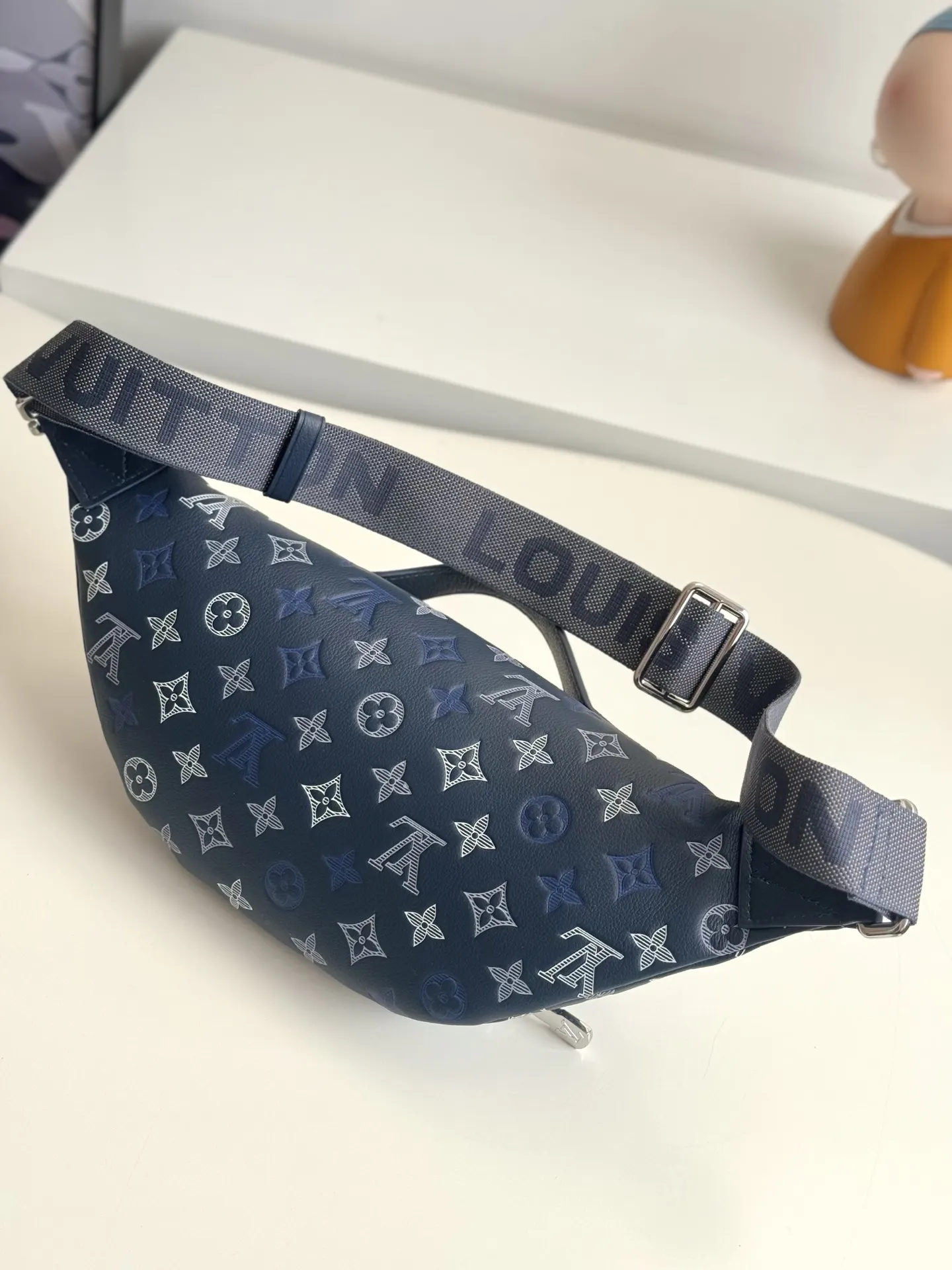 Blue Belt Bag Casual Leather