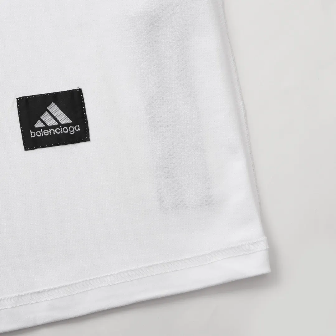 Balenciaga White Logo Short Sleeve T-Shirt Street