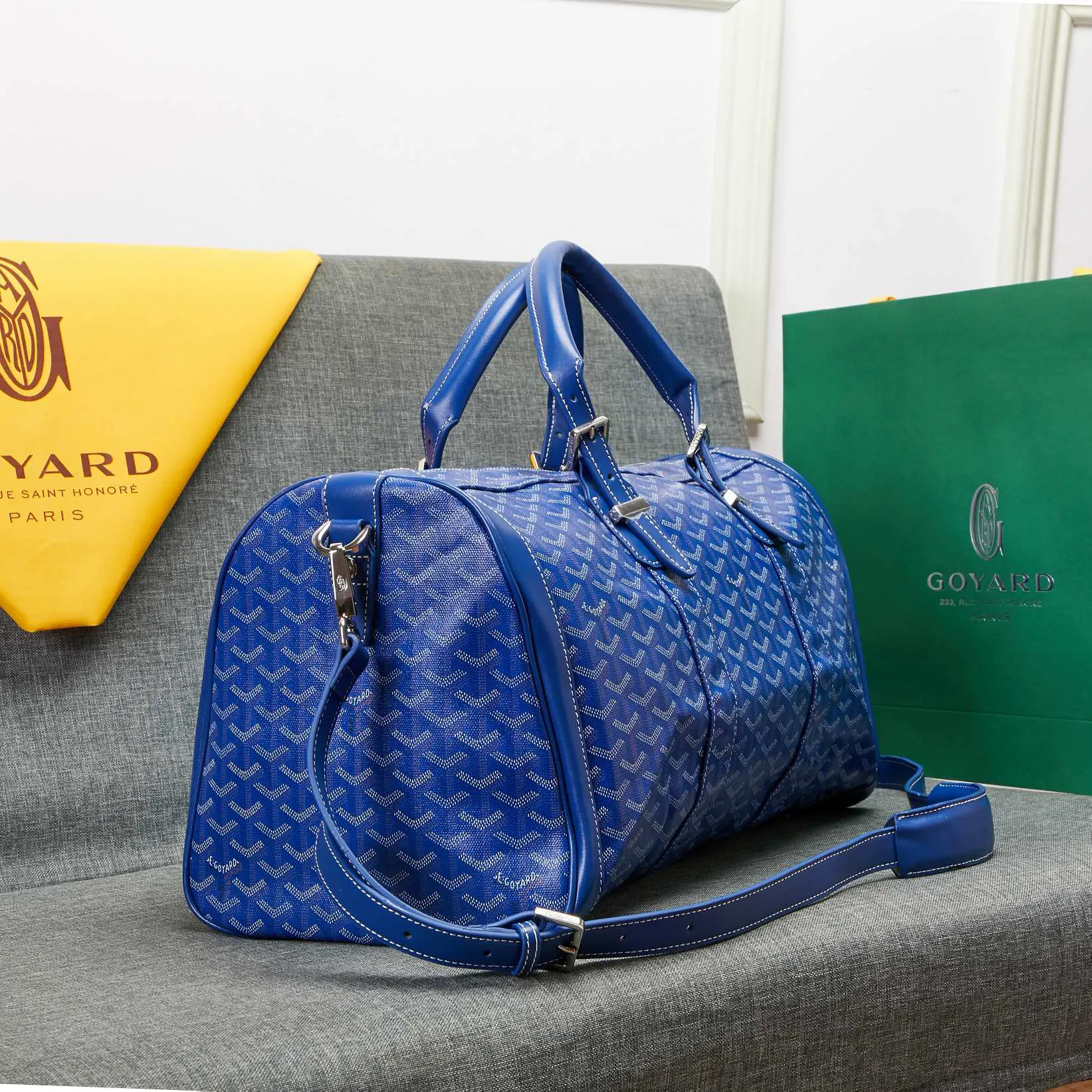 Goyard 吴亦凡同款包男女同款口袋GY戈雅旅行包手提单肩短 大容量旅行款