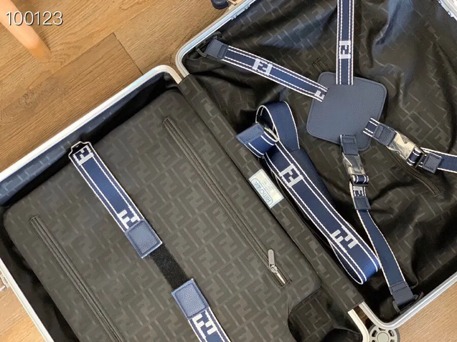 Black Blue Carry-On Suitcase Travel Lightweight
