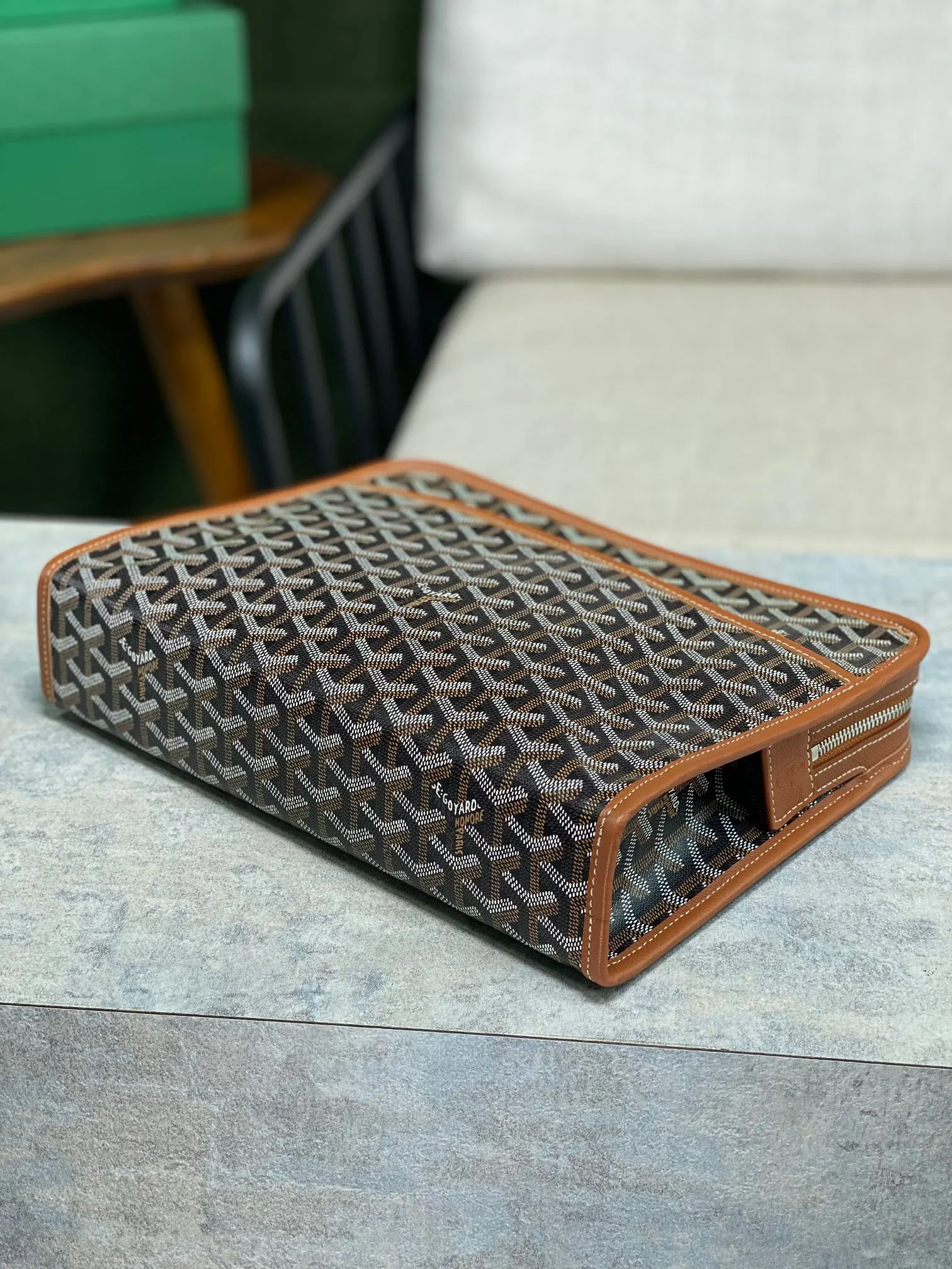 Goyard 黄色 牛皮 化妝包 精選款(數字5) Goyard 黄色 牛皮 化妝包 精選款(數字5)