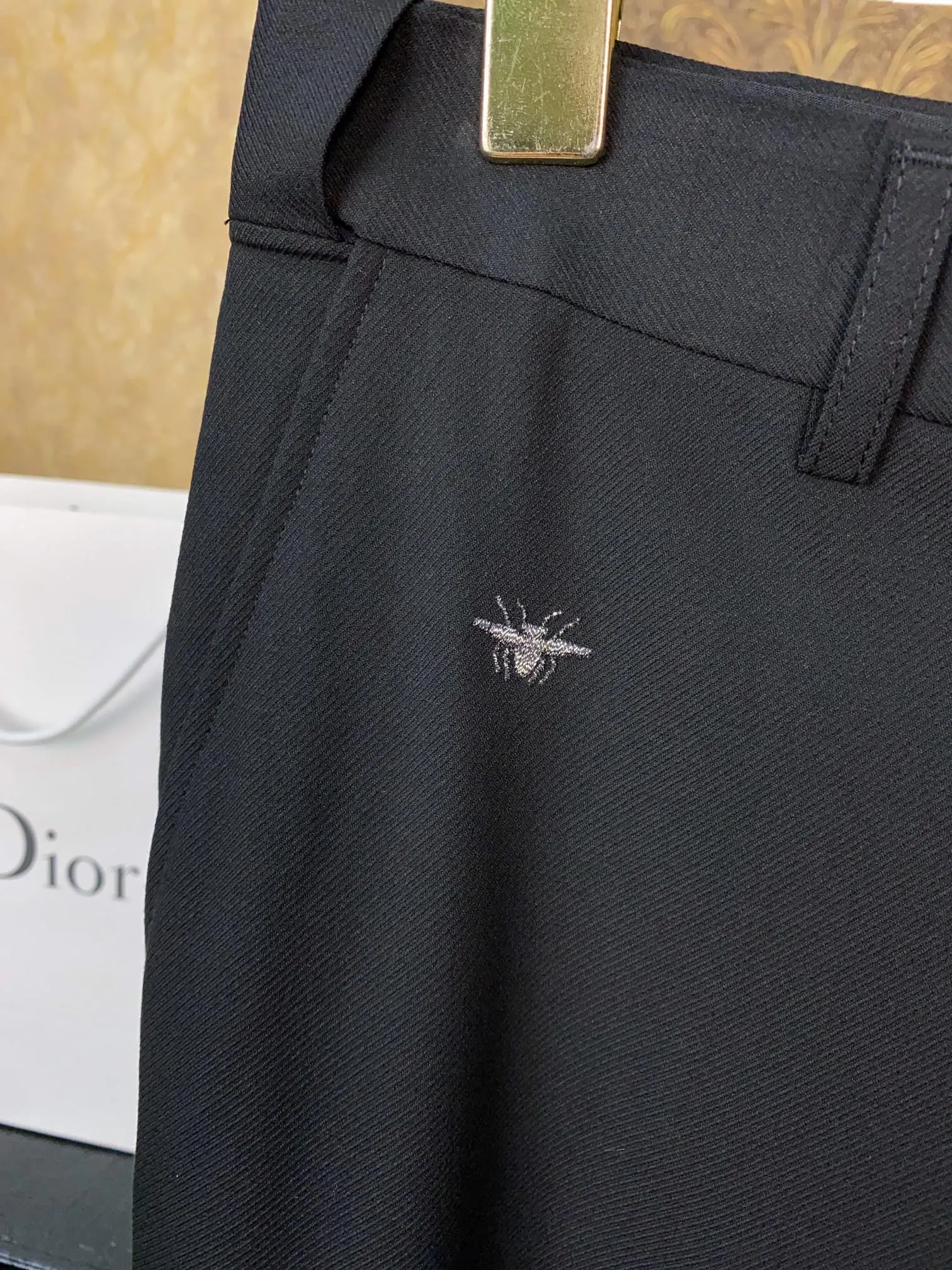 Dior 黑色休闲长裤 侧边织带运动款