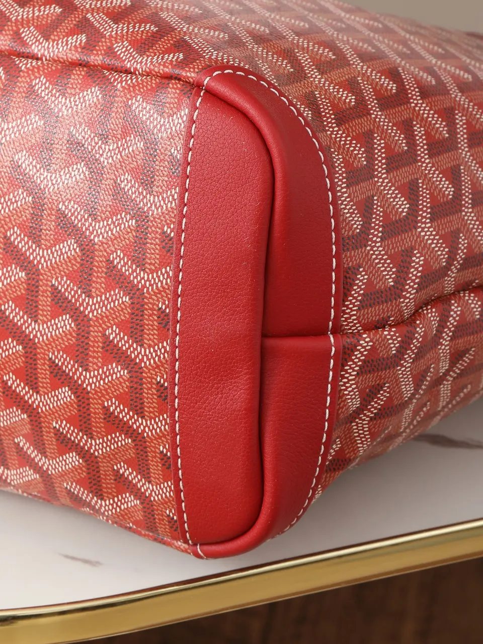 Goyard 红色 皮革 托特包 大容量托特款