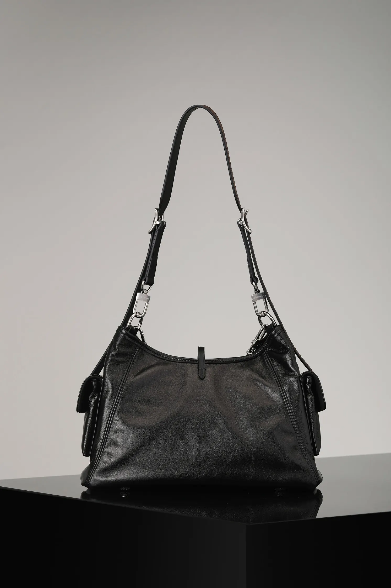 Black Monogram Chain Bag
