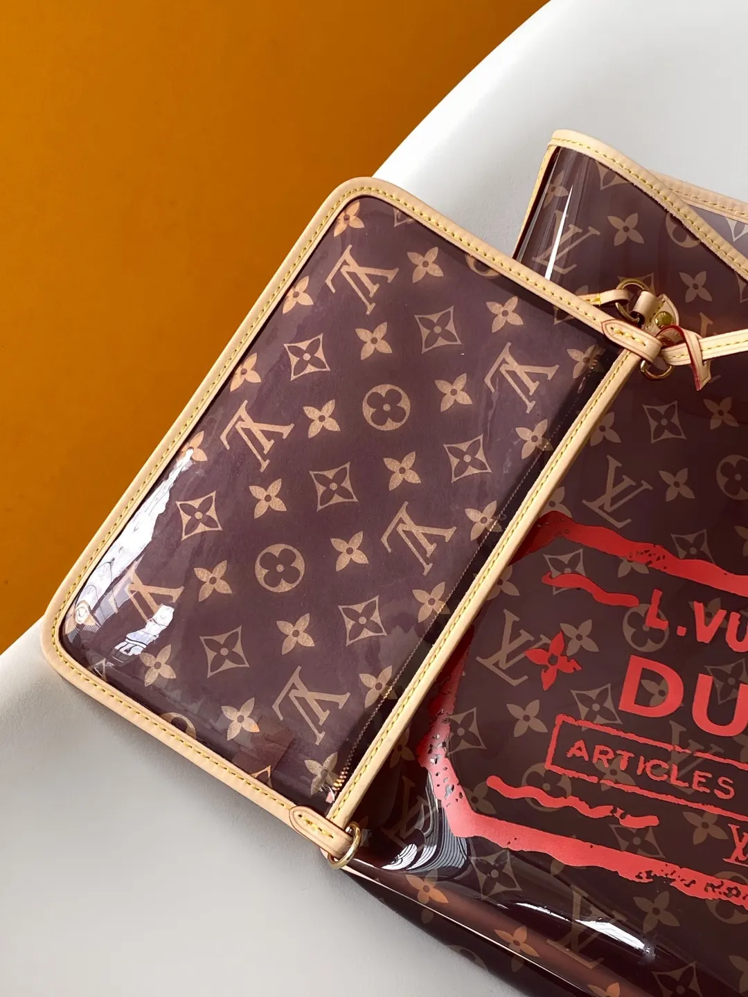 Neverfull 棕色 藍色 牛皮 托特包 大容量托特款
