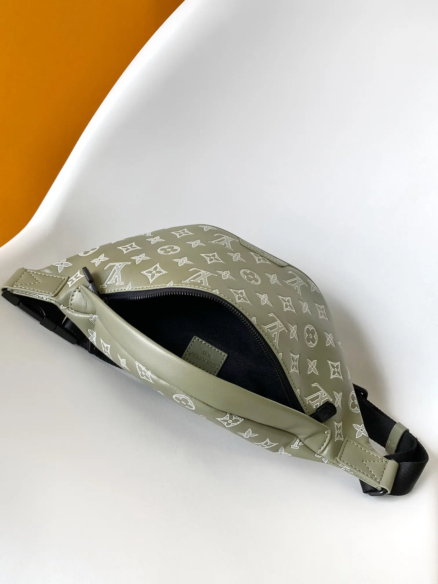 Black Gray Belt Bag Casual Canvas