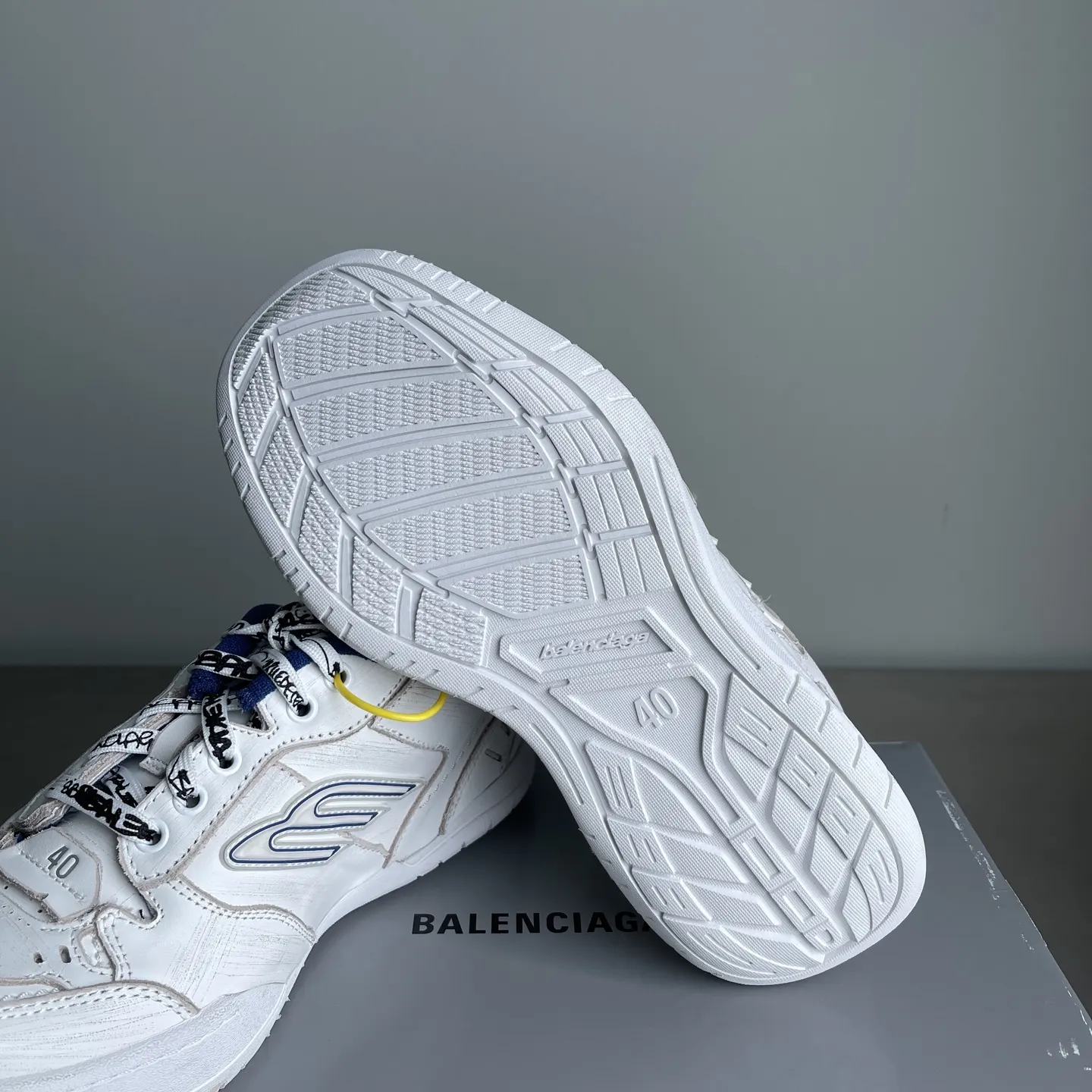 Balenciaga 拼色 牛皮 运动鞋