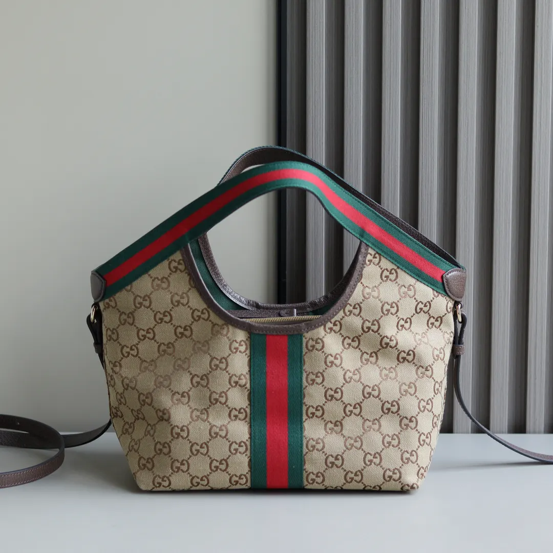 Blue Brown Tote Bag Canvas