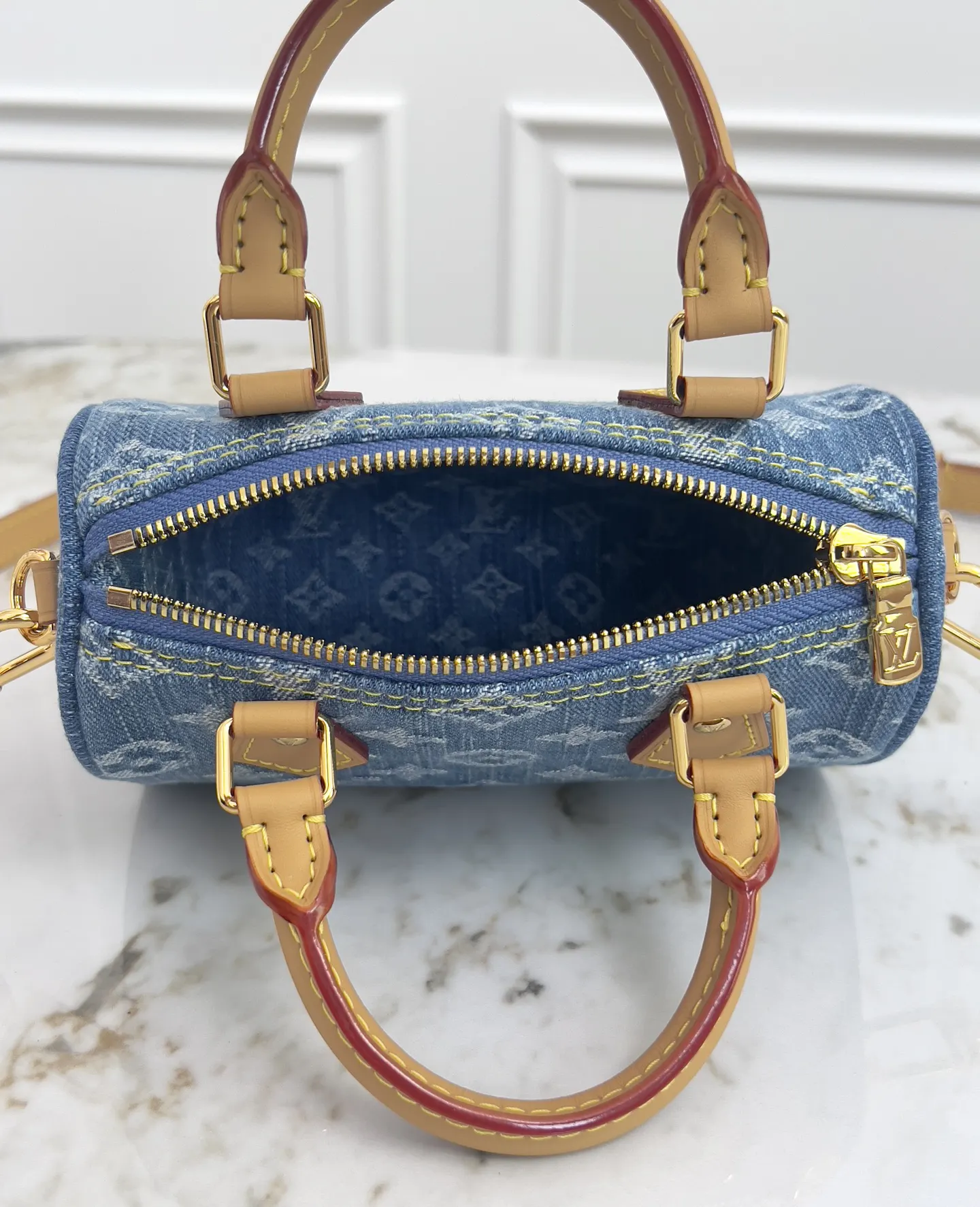 Louis Vuitton M81213 牛仔蓝 老花 手提包 实拍款01