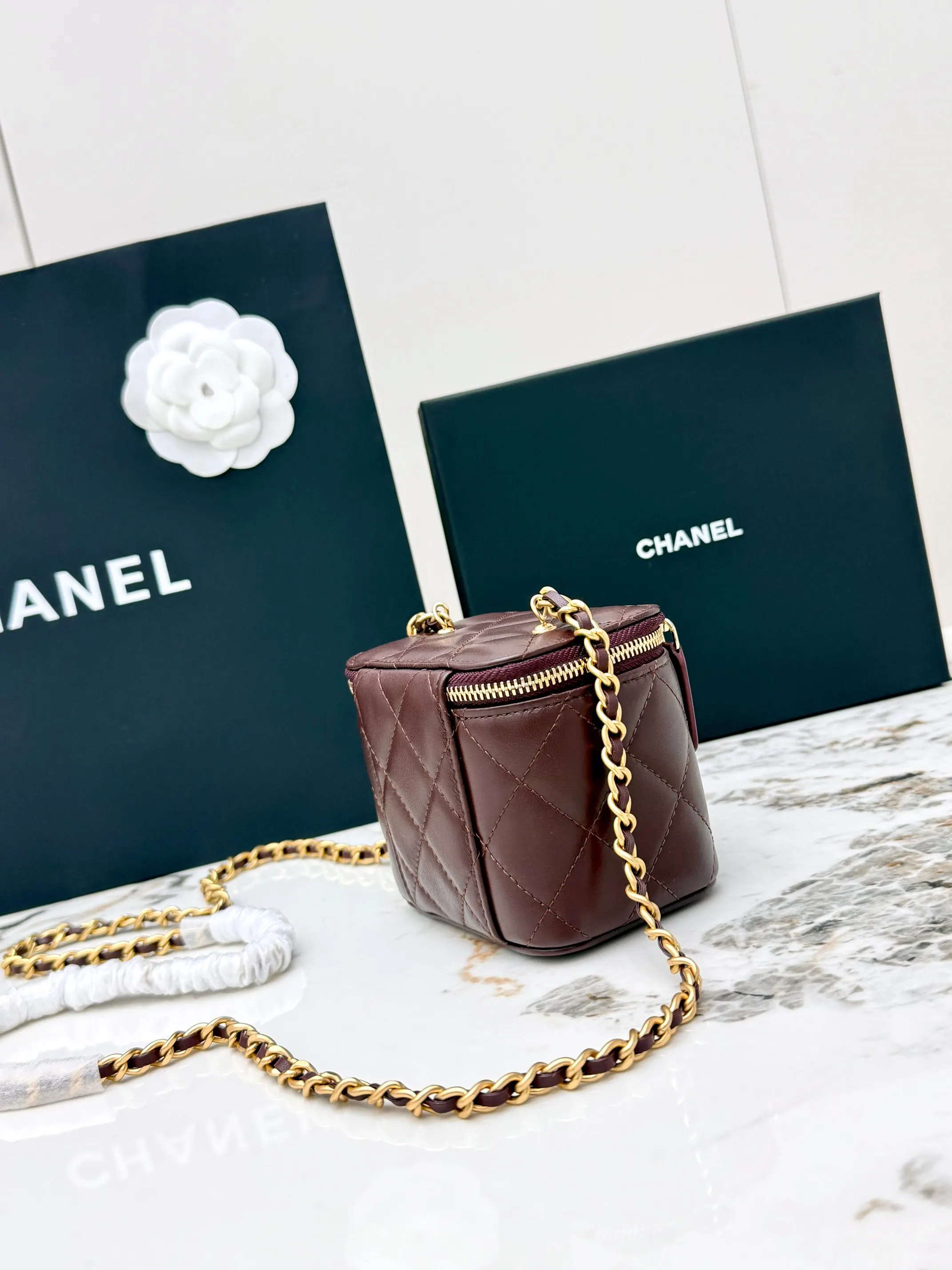 CHANEL 金色 羊皮 鏈條包 精致鏈條款