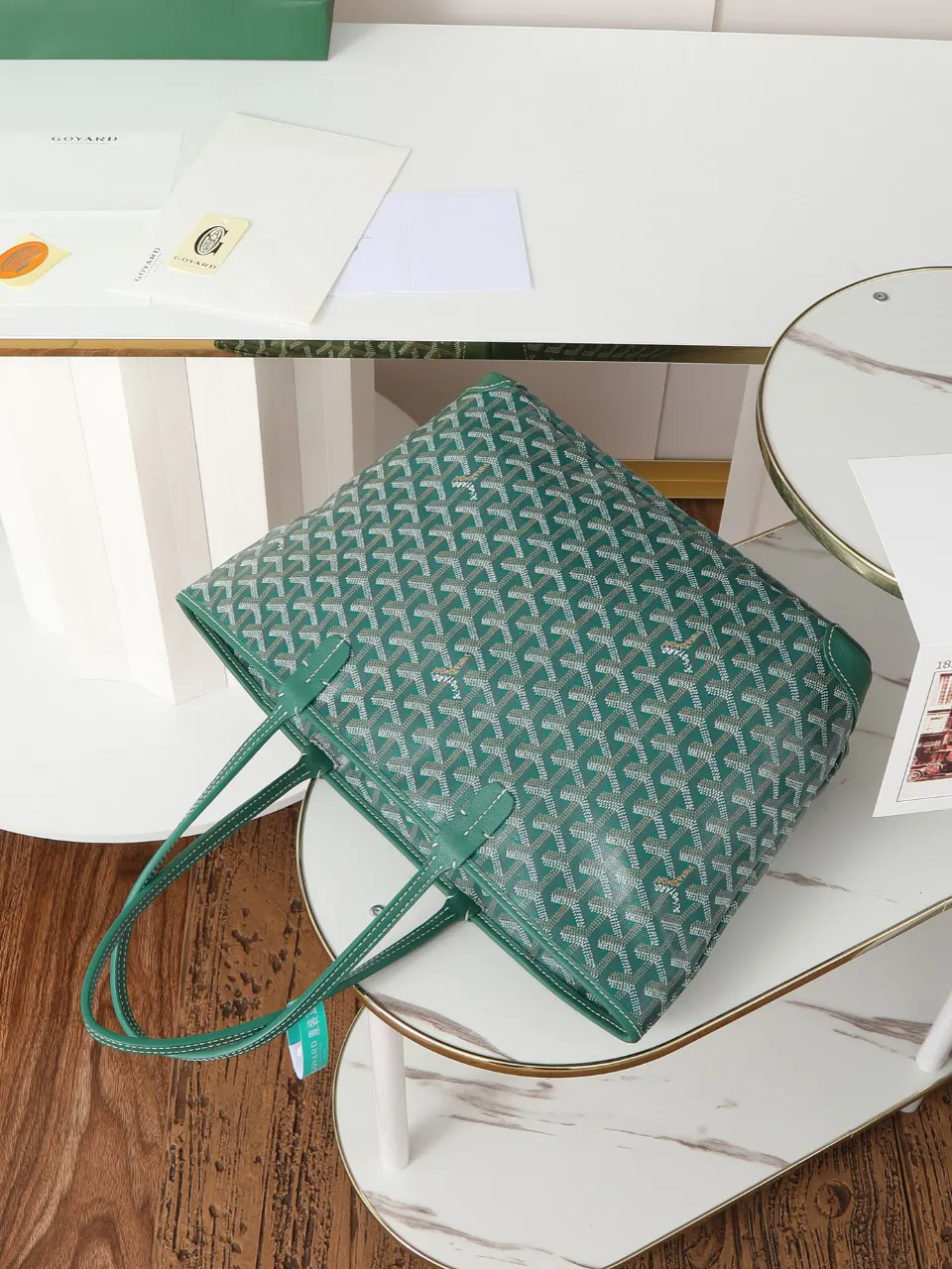 Goyard 绿色 皮革 托特包 大容量托特款