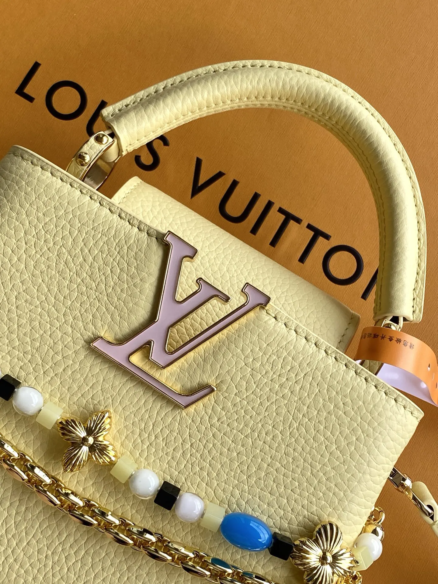 Louis Vuitton Black Brown Chain Bag Leather