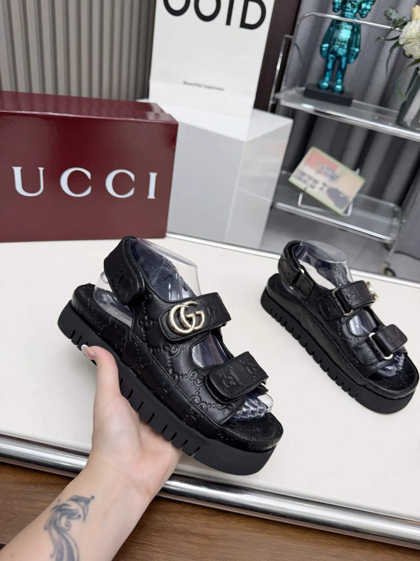 Gucci Horsebit 黑色 拖鞋
