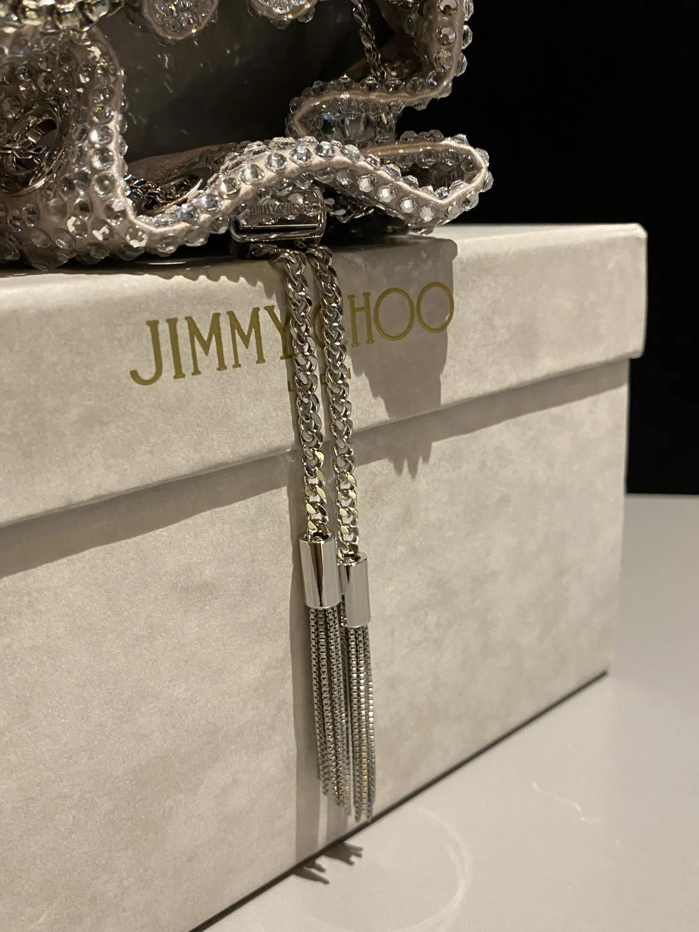 JIMMY CHOO BON BON系列标志款手提包 链条包 精致链条款