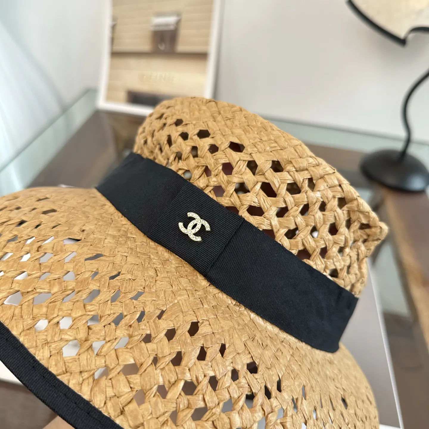 Chanel 编织 草帽 度假遮阳 帽子