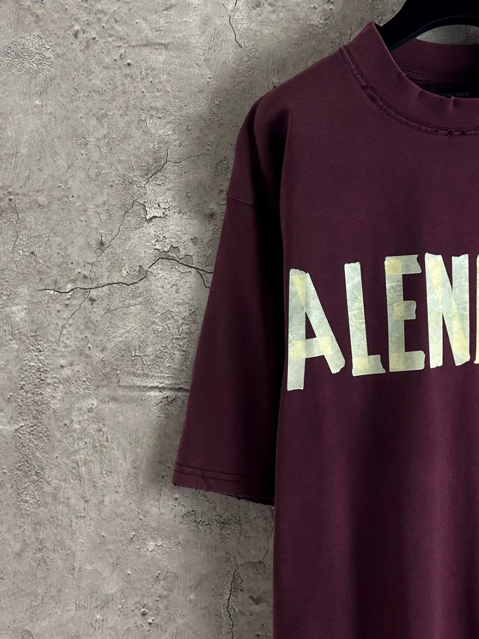 Balenciaga Red Short Sleeve T-Shirt Street Casual