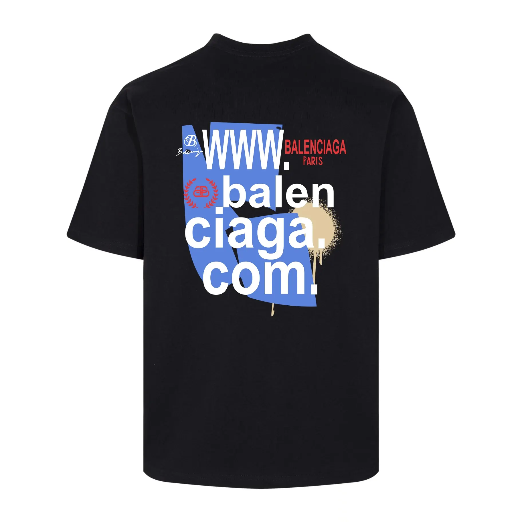 Balenciaga 黑色 短袖T恤 宽松休闲