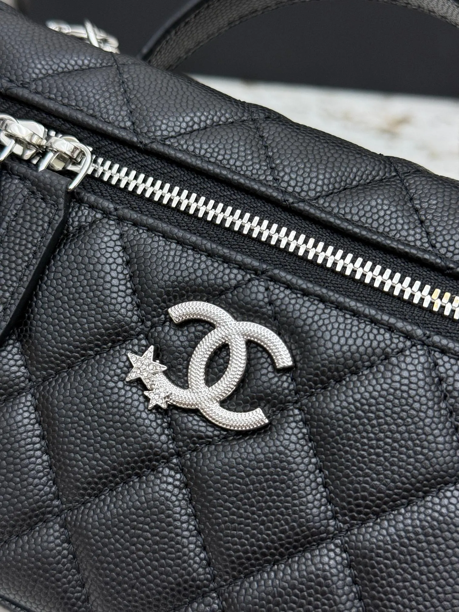 Silver Chain Bag Leather