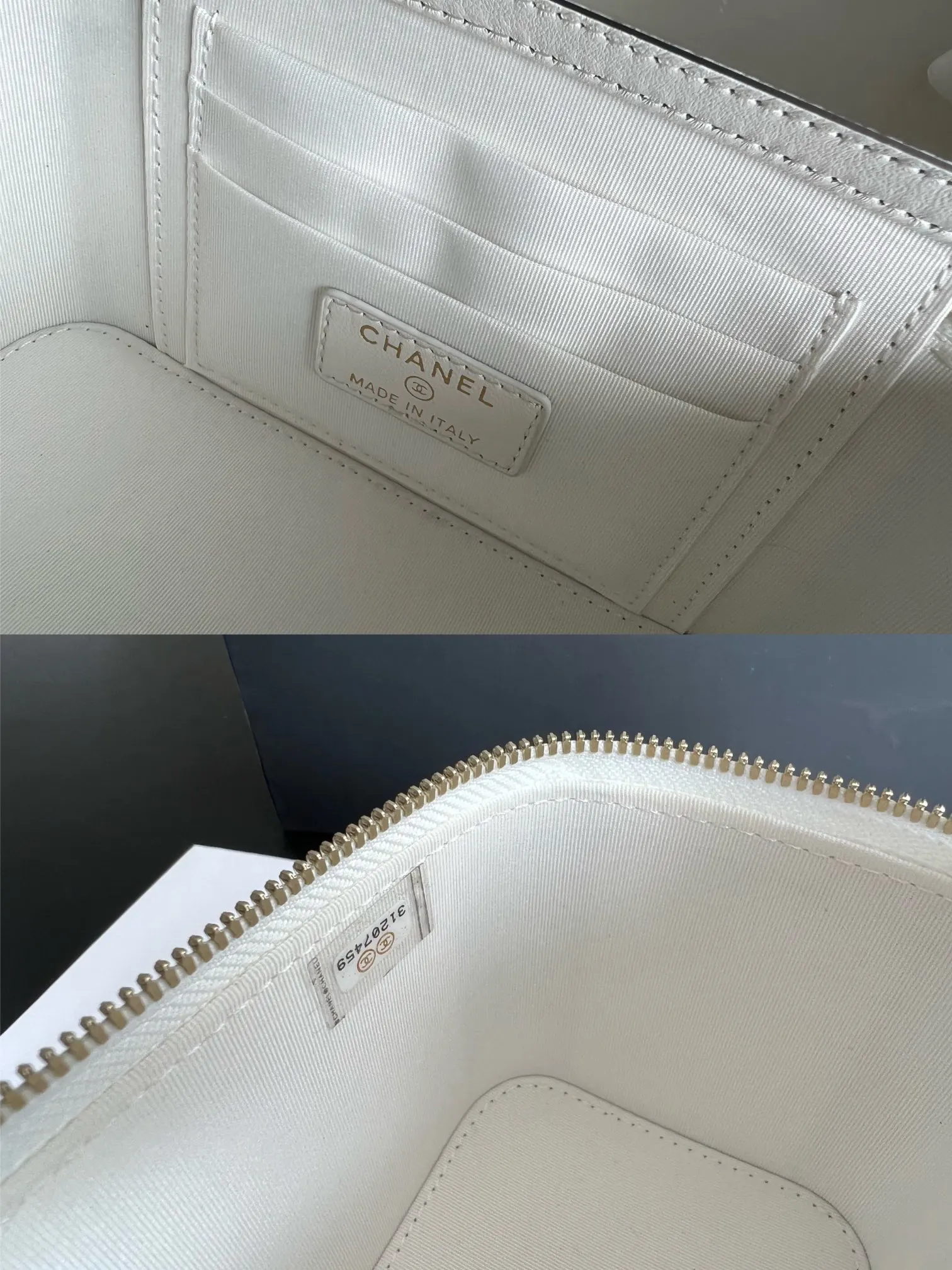CHANEL 19 Bag 白色羊皮菱格链条包 礼盒款