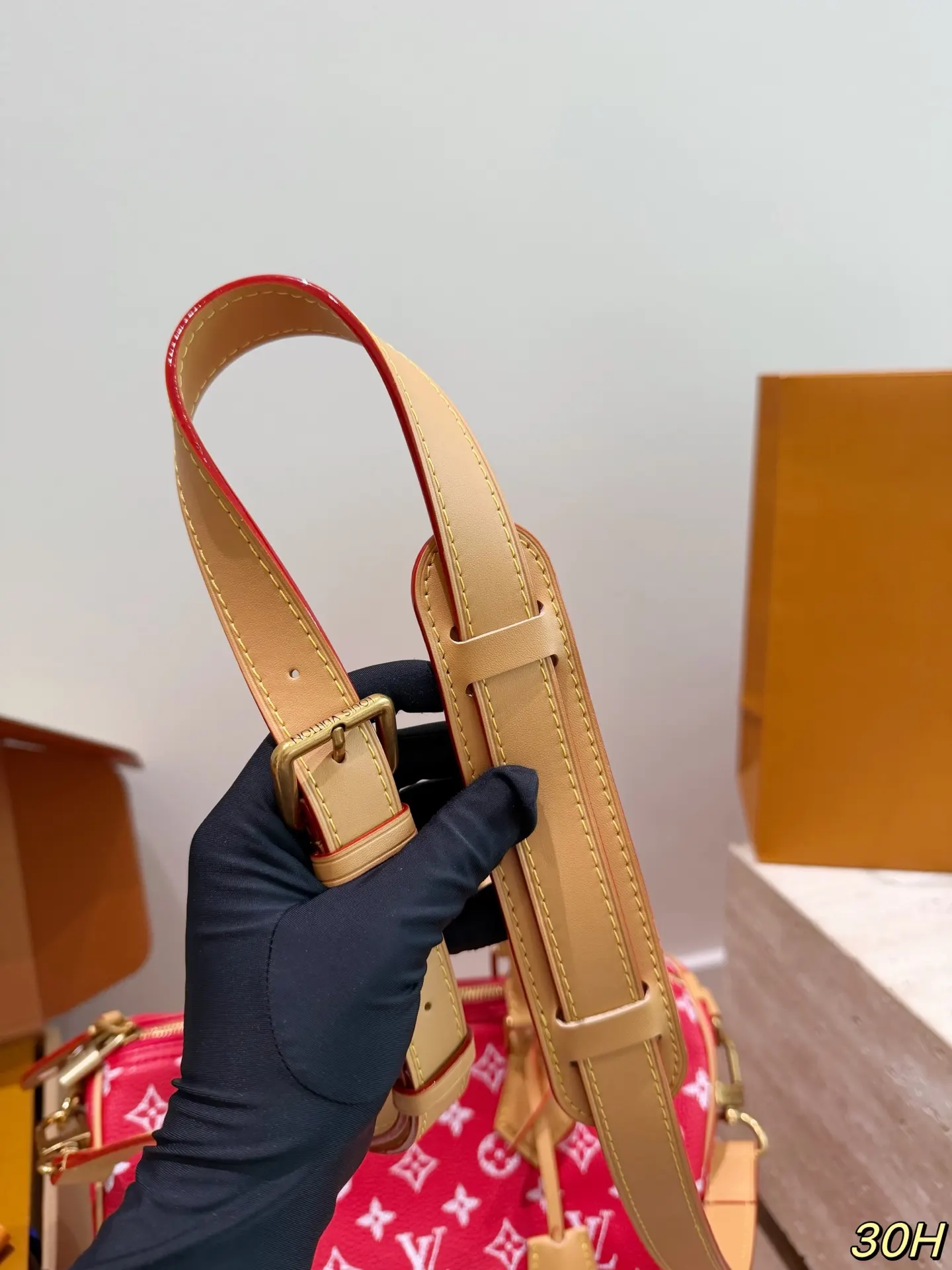 Louis Vuitton Speedy 红色 手提包 实拍款01