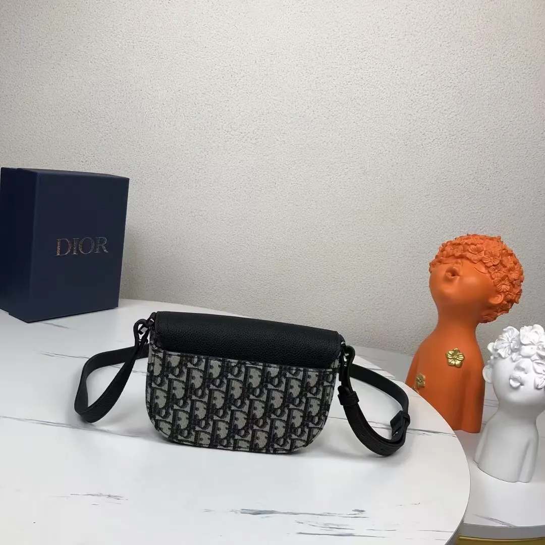 Black Beige Clutch Bag Leather